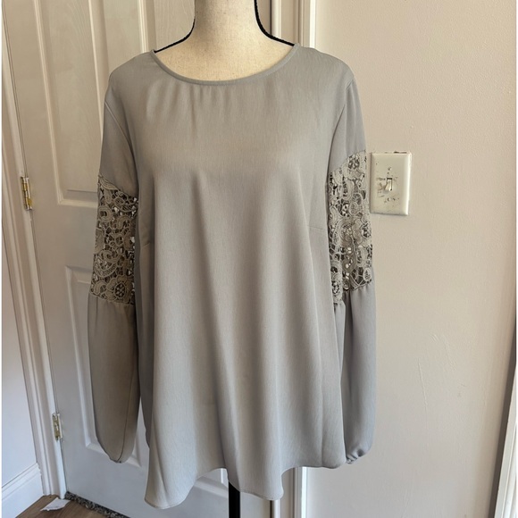 Gallery Grey Blouse SiZE 14 - Picture 1 of 1